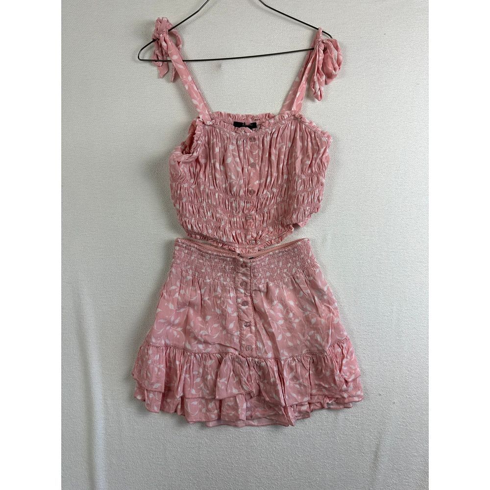 Skirt Set Women's Medium‎ Floral Sleevless Pleated